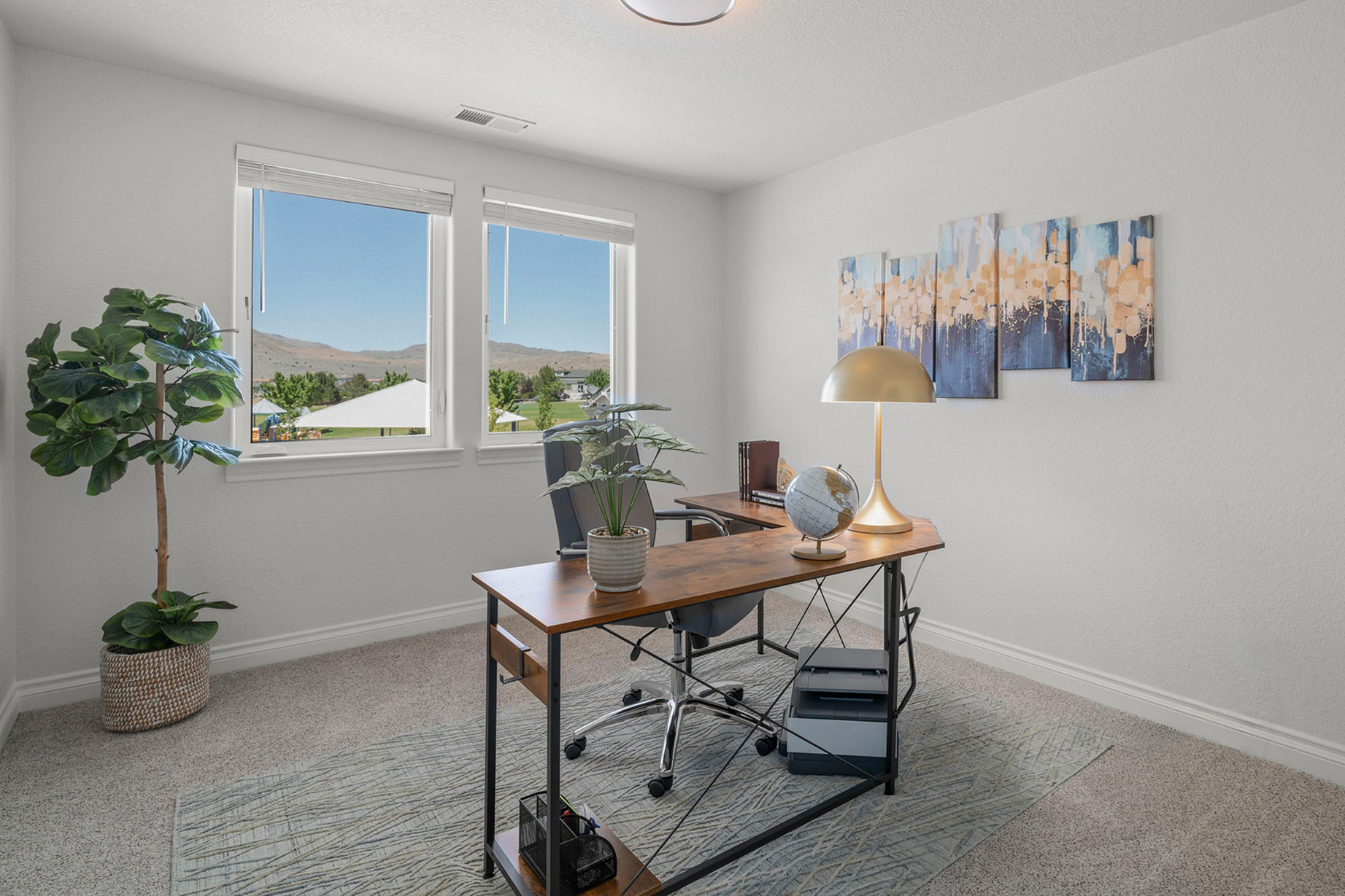 New Reno Homes by Lifestyle Homes-Secondary Bedroom Home Office Staging 2