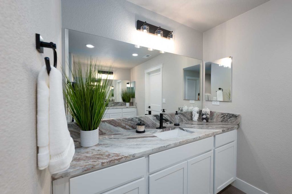 Master Bathroom view of Parkside Villas Townhomes Model Home