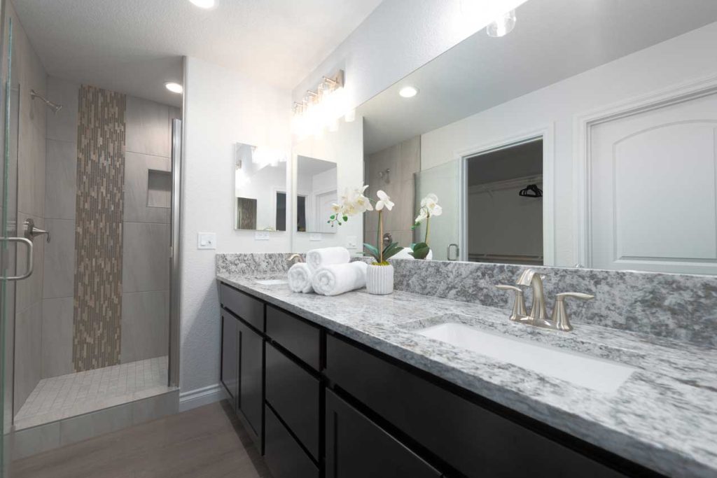 Master Bathroom view of Parkside Villas Townhomes Model Home