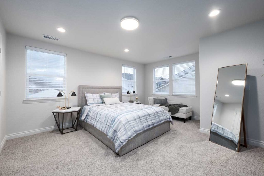 Master Bedroom view of Parkside Villas Townhomes Model Home