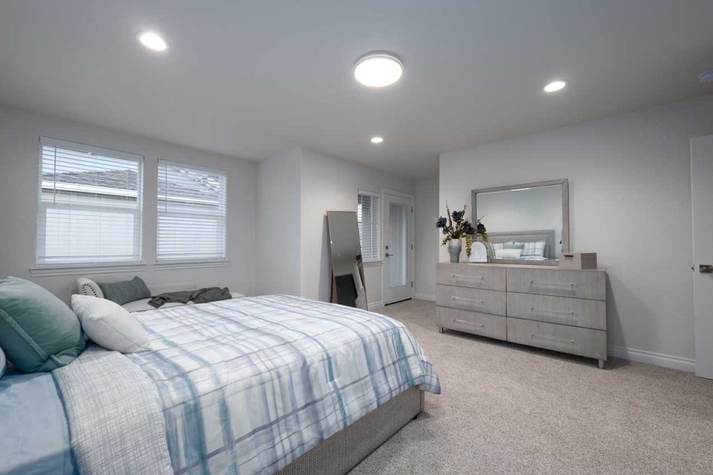 Master Bedroom view of Parkside Villas Townhomes Model Home