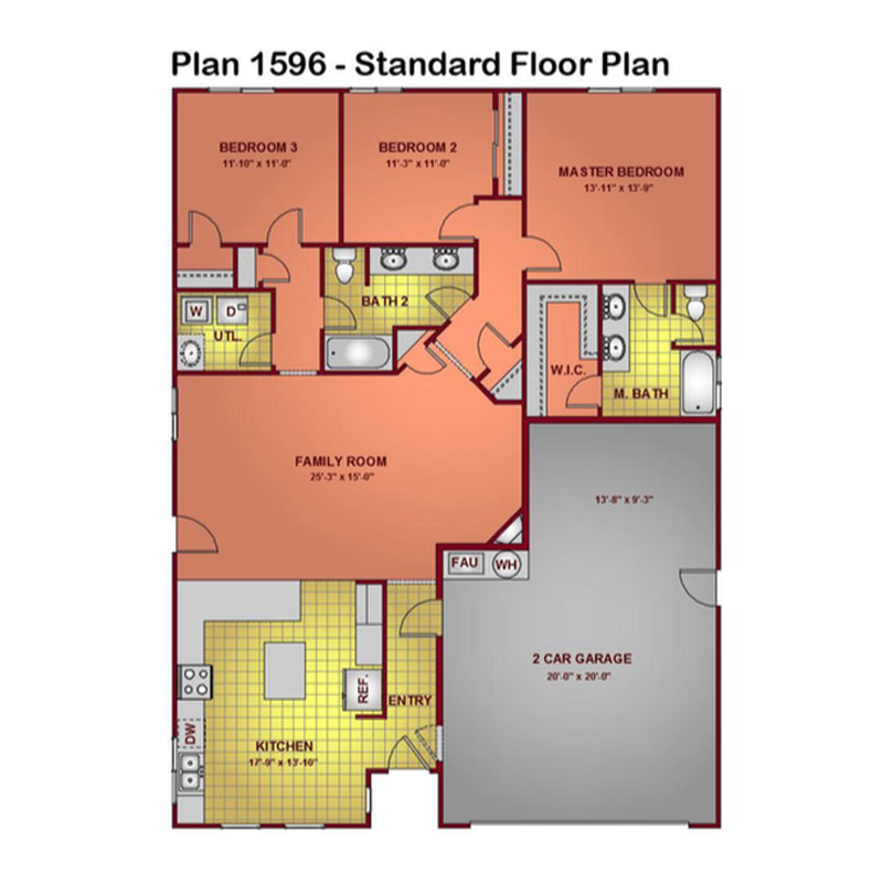 Model 1596 - Standard Floor Plan