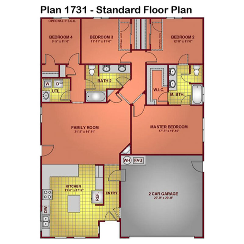 Model 1731 - Standard Floor Plan