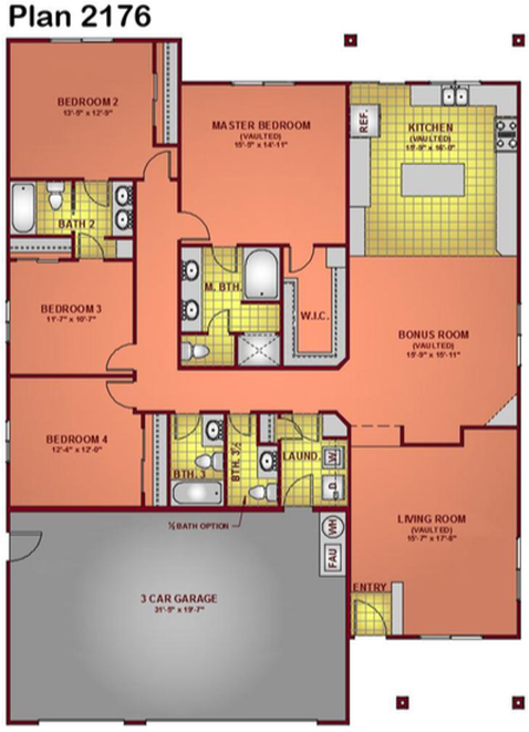 Model 2176 Floor Plan