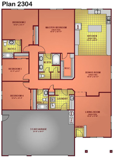 Model 2304 Floor Plan