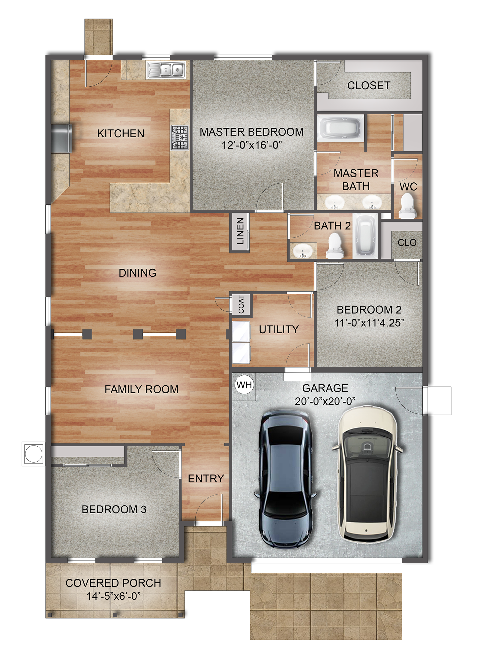 Home Plan1731 KIB Floorplan