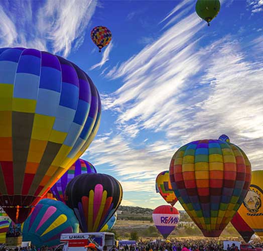 The Great Reno Balloon Race - Image courtesy RSCVA https://www.visitrenotahoe.com/discover-reno-tahoe/
