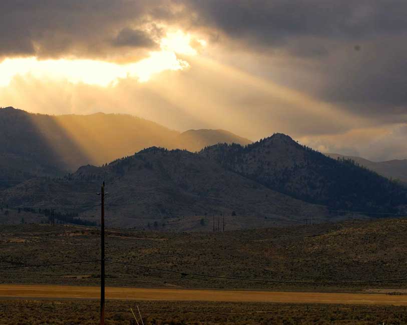 Looking west after a storm from Cold Springs Nevada