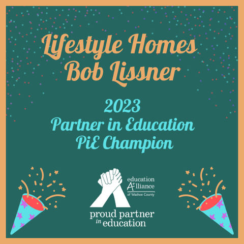 2023 Partners in Education "Champion" Awarded to Bob Lissner of Lifestyle Homes